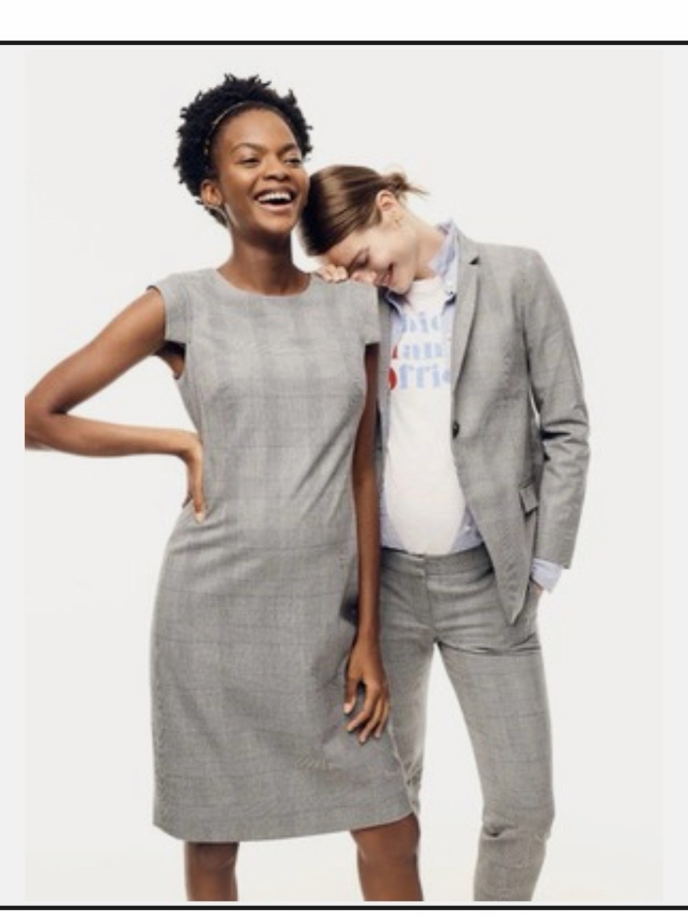 Hatch Gray Plaid Sheath Dress
